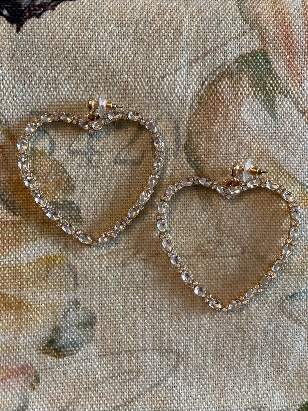 Heart Earrings in Gold & Silver Like New